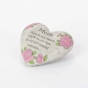 Heart Memorial Stone for Mom, 5.5 Inches, Garden Memorial - Bild 1 von 3
