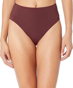 New Women's Size Small High Waist Brown Bikini Bottoms Bathing Suit Swim - Picture 1 of 5