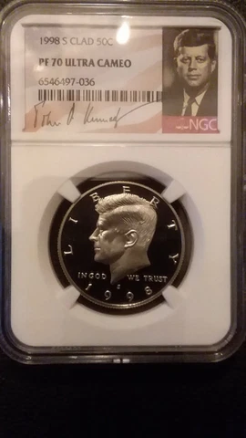 1998-S CLAD NGC PF70 ULTRA CAMEO KENNEDY HALF *** RARE PERFECT UCAM PROOF *** Cover