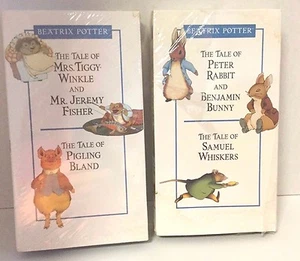 Beatrix Potter VHS Tapes Set of 2 Tapes 4 Stories Including Peter Rabbit NEW Vtg - Bild 1 von 1