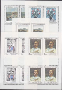CZECHOSLOVAKIA - 1987 PRINTING SHEETS ART Mi. 2933-2937 Sc. 2678-2682 -**MNH** - Picture 1 of 1