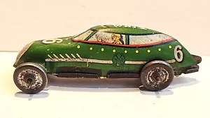 MARX #6 WHIZ RACE CAR FOR SPEEDWAY TIN WIND UP TOY 1930s - Picture 1 of 9