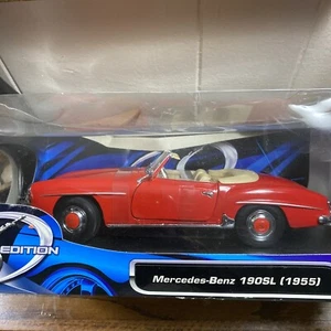 Maisto 1955 Mercedes-Benz 190 SL Cabriolet 1:18 Scale Diecast Model Car Red - Picture 1 of 6