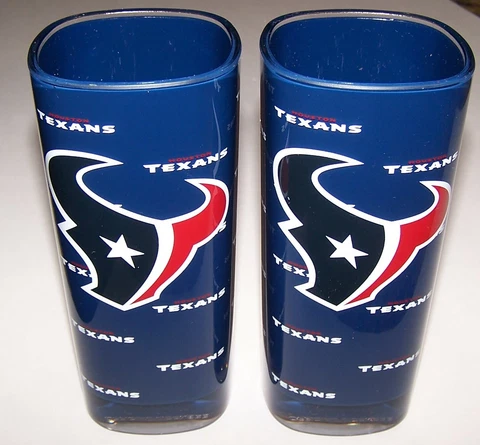 Duck House Sports Houston Texans 16oz Square Insulated Acrylic Tumblers SET OF 2 Cover