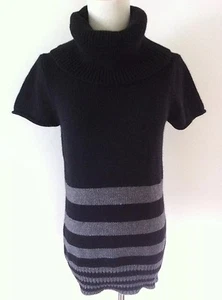 BCBG MAX AZRIA Womens Wool/Angora Short Sleeve Turtleneck Tunic Sweater Top Sz S - Picture 1 of 5