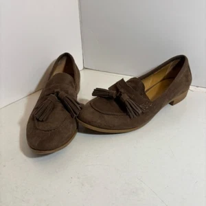 G.H.Bass & Co. Noelle Brown Suede Tassel Loafer women’s size 7.5 - Picture 1 of 12