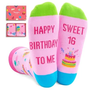 16th Birthday Gifts Ideas Socks - Sweet16 Gifts for Girls Gifts for 16 Year O... - Picture 1 of 4