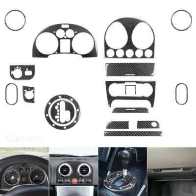 18pcs For Audi Audi TT 2001-06 Carbon Fiber Full Dash Console Interior  Trim - Image 1 of 4
