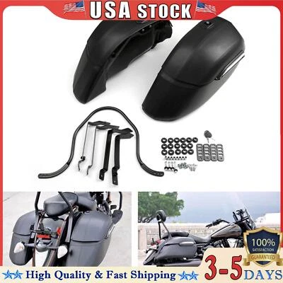 Hard Bags Saddlebags & Heavy Duty Mounting Kit For Yamaha For Kawasaki F07 Foto 1 de 4