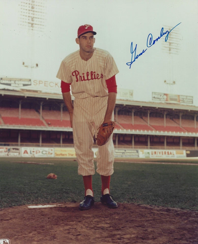 Foto 8x10 autografiada firmada por Gene Conley - MLB NBA Phillies Celtics - con certificado de autenticidad Foto 1 de 1
