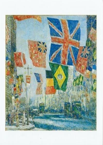 Postcard Childe Hassam "Avenue of the Allies, Great Britain" 1918 MMA NY MINT - Picture 1 of 1