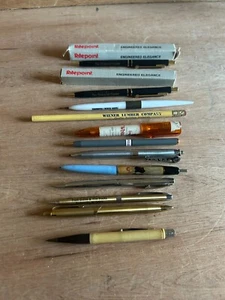Mechanical Pencil Pen Junk Drawer Lot Vintage Advertising Risque Sheaffer Jaguar - Picture 1 of 24