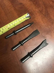 3x New AIR CHISEL SET FITS Husky AIR HAMMERS WELD BUSTER TAPERED PUNCH RIPPING - Picture 1 of 5