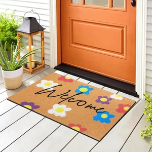 Spring Flower Welcome Mat for Indoor Doormat 30 X 18'' Flower Front Door Welcome - Picture 1 of 12