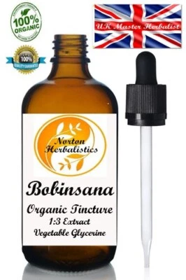 NORTON HERBALISTICE Organic Bobinsana Bark extract Tincture Alcohol Free-Certified UK Herbalist