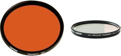 Tiffen 49mm 21 Filter (Orange) & 49mm Circular Polarizer Filter Set - 2 Filters - Image 1 of 4