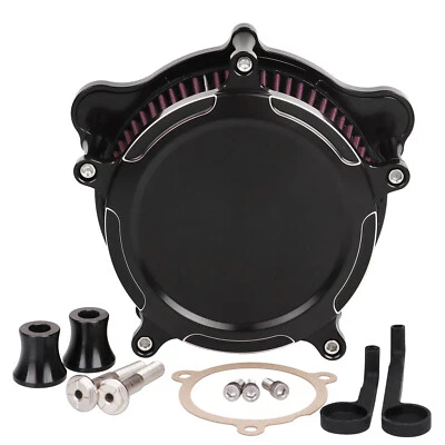 Kit de filtro de admisión rojo filtro de aire para Harley Electra Road Street Glide Softail Foto 1 de 4