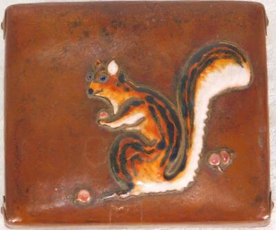 Antique Japanese Meiji Ando Jubei Toshi Arts Crafts Squirrel Enamel Copper Box - Image 1 of 4
