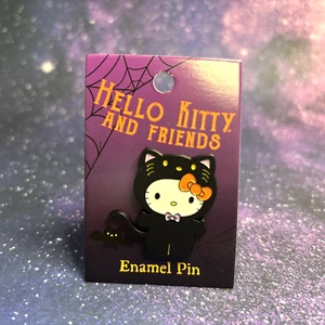 Sanrio Exclusive Hello Kitty BLACK CAT Halloween Costume Pin - Picture 1 of 5