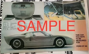 Ford GT40 GT 1966 40 folleto de ventas desplegado excelente póster impresión coche de carreras - Imagen 1 de 2