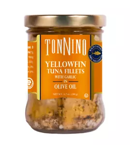 2 packs Tonnino Tuna Fillet Olive Oil Garlic Fad Free, 6.7 Ounce - Picture 1 of 1