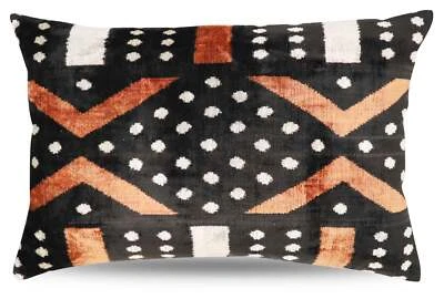 Canvello Handmade Luxury Gold Black Pillow with Down Insert - 16x24 in - Image 1 of 4