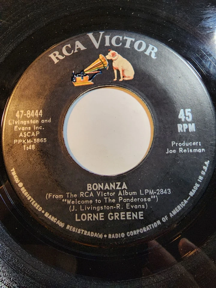 Lorne Greene, Bonanza / Ringo, RCA Victor VG+ F207 Foto 1 de 1