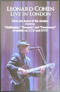 Leonard Cohen Live In London Promo Poster, double sided - Picture 1 of 3