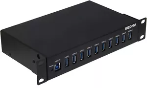 SEDNA -10 Inch 1U Rack Mount - 10 Port USB 3.1 Gen I Hub (5Gbps) - Picture 1 of 3