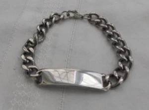 Bracciale chiusura catena ID in acciaio inox #ST539 - Foto 1 di 5