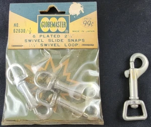 Vintage Globemaster Placcato 2 1/2" Girevole Slide Snap 1/2" Girevole Anello 62630 NOS - Foto 1 di 2