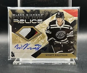 2021 UD Black Diamond Debut Wyatt Kalynuk RC PATCH AUTO #/49 Chicago Blackhawks - Picture 1 of 2