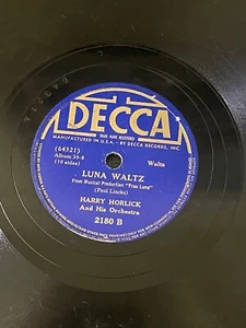 Luna Waltz Harry Horlick and his Orchestra 2180A 78RPM LP - Picture 1 of 4