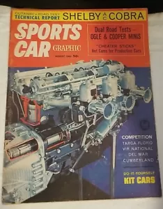 August 1962 Sports Car Graphic Magazine Carroll Shelby Cobra Poster VERY RARE!! - Picture 1 of 11
