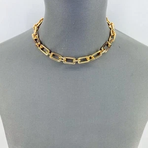 Collana catena maglia quadrata finitura oro - Foto 1 di 2