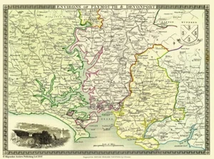 Map Of Environs Of Plymouth Devonport 1836 1000 Piece Jigsaw Puzzle (jg) - Picture 1 of 1