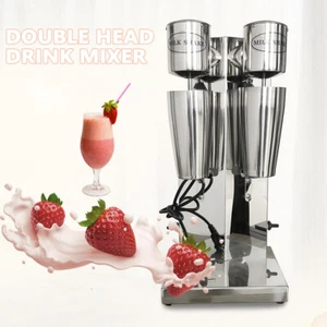 360W Commercial Stainless Steel Milk Shake Machine Double Head Blender Mixer - Imagen 1 de 12