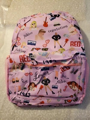 I Heart Taylor Style Pink Backpack All Over Print "Red, 1989, Folklore Brand NEW - Image 1 of 4