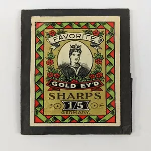 Favorite GOLD EY'D SHARPS 1/5 Germany Needles Case - Picture 1 of 3