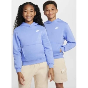 Nike Hoodie Pullover Sweatshirt Kids Activewear Casual Blue Size S NWT - Picture 1 of 8