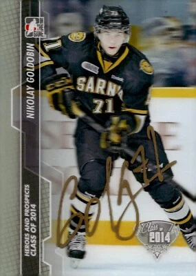 Nikolay Goldobin - Signed 2013-14 In The Game Heroes And Prospects 3D Card #191 - Image 1 of 2