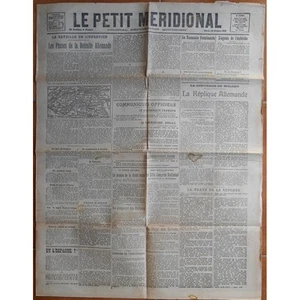 Le PETIT MÉRIDIONAL Castelnau Valergues Cette Clermont Nébian Alais 22 Oct. 1918 - Picture 1 of 1