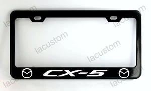 Mazda CX-5 Black License Plate Frame, Custom Made of Powder Coated Metal - Bild 1 von 1