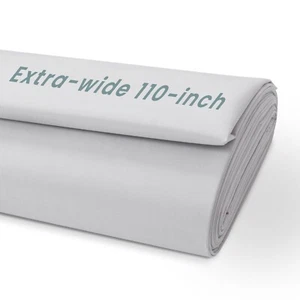 99.9% Blackout Drapery Lining Fabric White Sold By Yard 110" Wide Light Weight - Picture 1 of 15