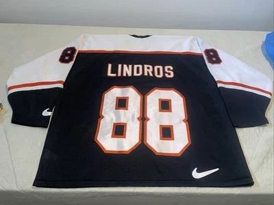 Eric Lindros Nike Black Philadelphia Flyers Jersey Mens Xxl Clean Sewn Mic 2xl - Image 1 of 4