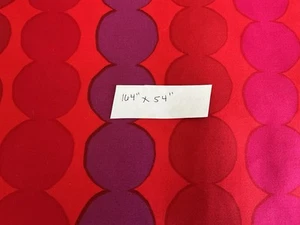 RASYMATTO 2009 100%CO MARIMEKKO OYJ SUOMI-FINLAND RED PURPLE PINK 164”x54”FABRIC - Picture 1 of 4