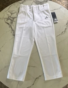 Adidas Aeroready Baseball Pants Open Bottom Boys XS True White NWT relaxed fit - Picture 1 of 8