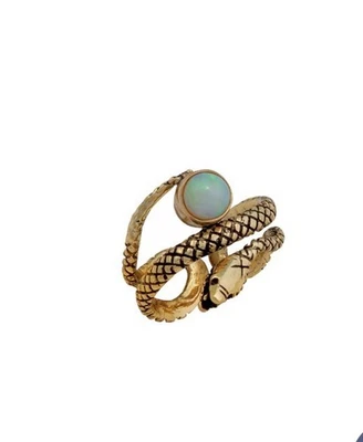 Anillo Serpiente Ópalo Etíope Alquimia Artesanal Charles Albert Nuevo con Etiquetas Foto 1 de 4