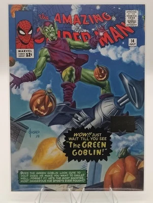 Green Goblin Marvel Masterpieces XL Gold Foil Signature 261/499 - Image 1 of 3