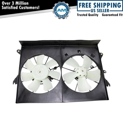 Dual A/C Radiator Cooling Fan Assembly w/ Motor for 05-10 Scion TC - Image 1 of 4